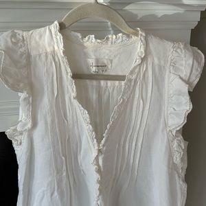 Anthropologie long white linen tunic. Size XS.